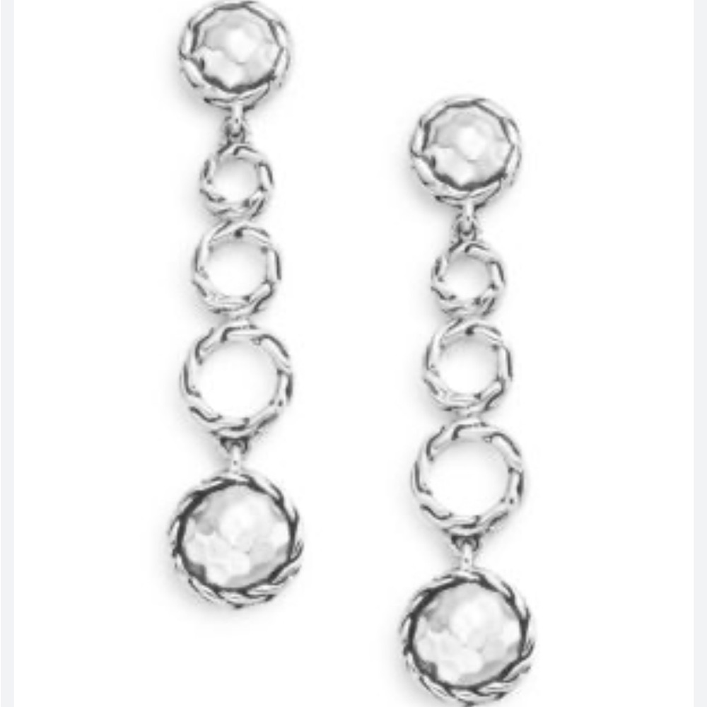 JOHN HARDY Palu Sterling Silver Round Drop Earrings - Picture 5 of 8